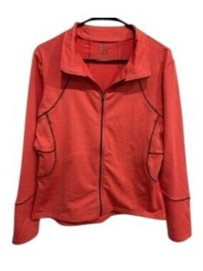 World Wide Sportsman Large Coral Full Zip Jacket Pockets Nomadcore Naturecore